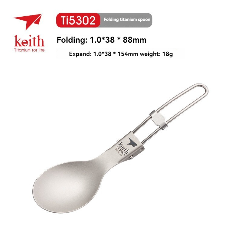 Camping Cooking Meals - Keith Titanium Tableware Spoon Portable Healthy