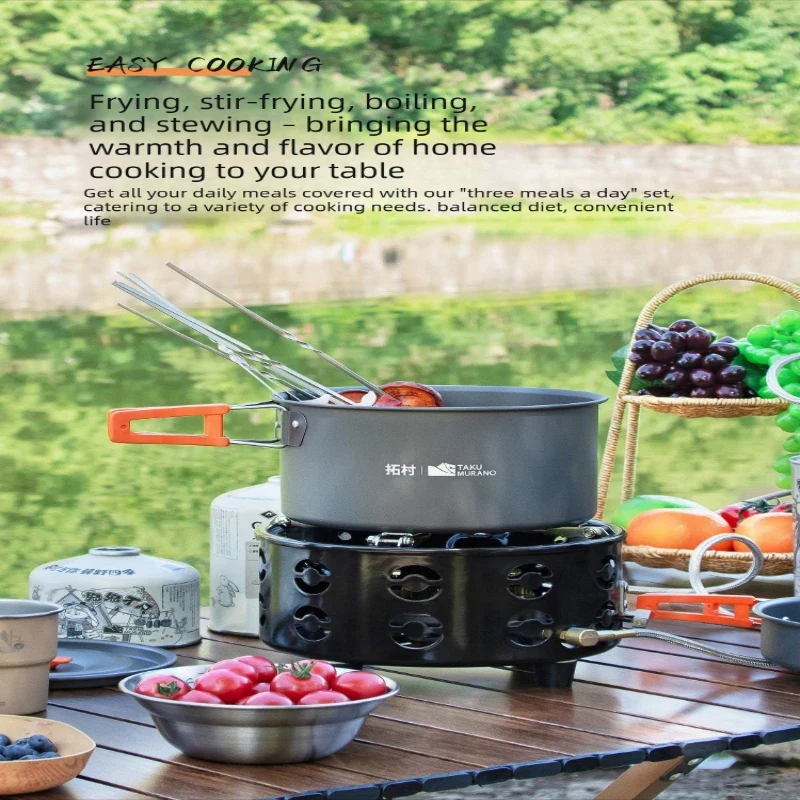 Camping Cooking All In One - Camping Cookware Set Outdoor Pot Tableware