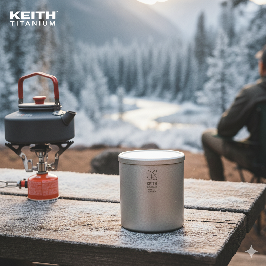 Mess Kit Titanium - KEITH Titanium Double Wall Cup Non