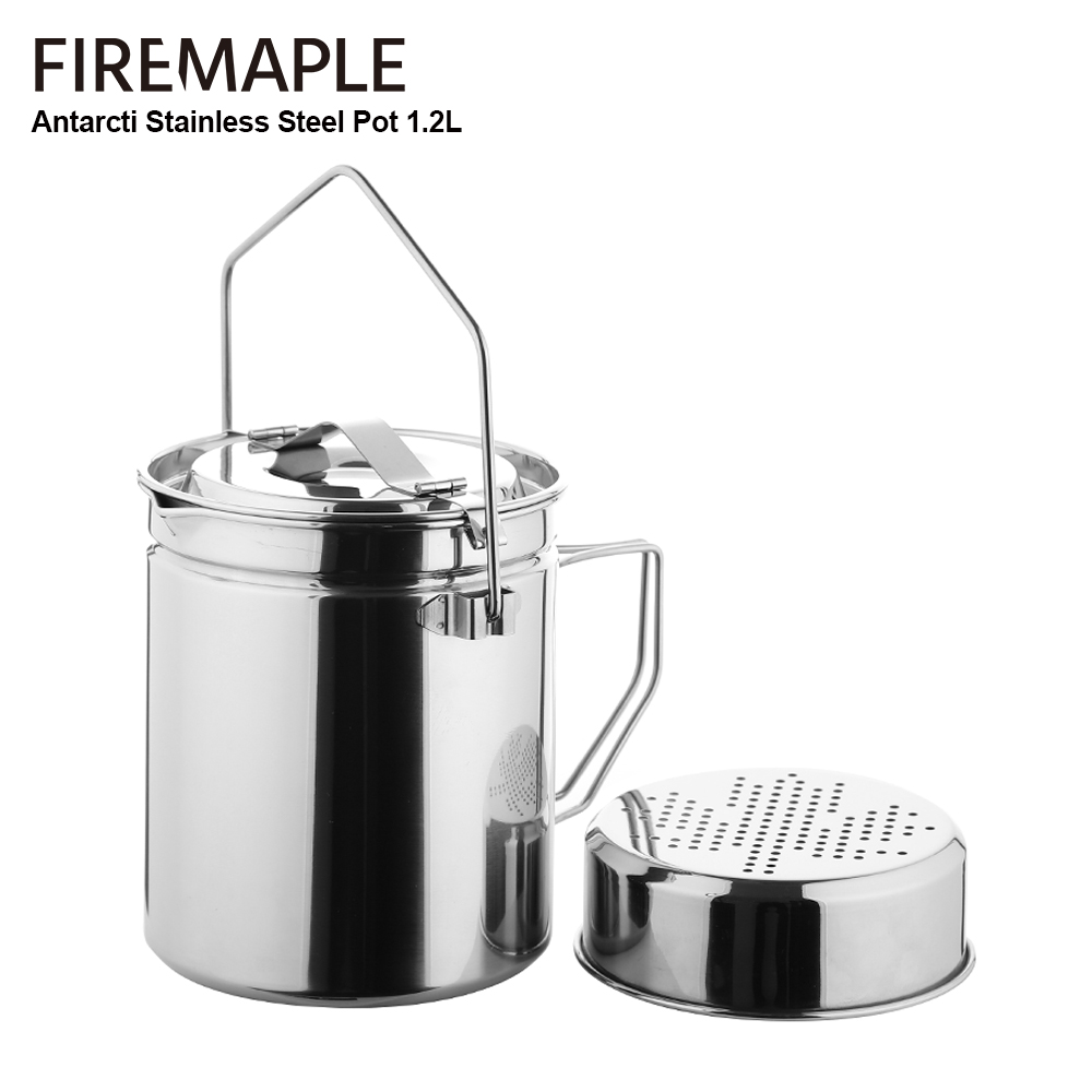 Mess Kit Titanium - Fire-Maple 1.2L Stainless Steel Steamer Pot