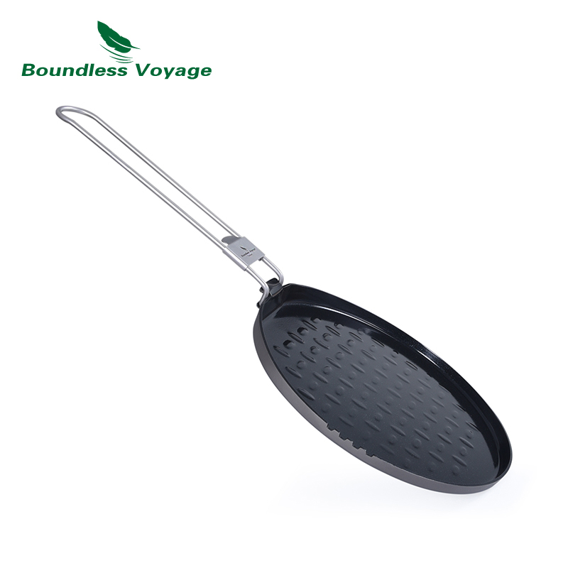 Mess Kit Titanium - Boundless Voyage Titanium Nonstick Pan with