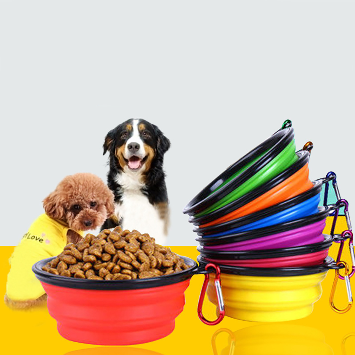 Camping Cooking Meals - Collapsible Pet Silicone Dog Food Water