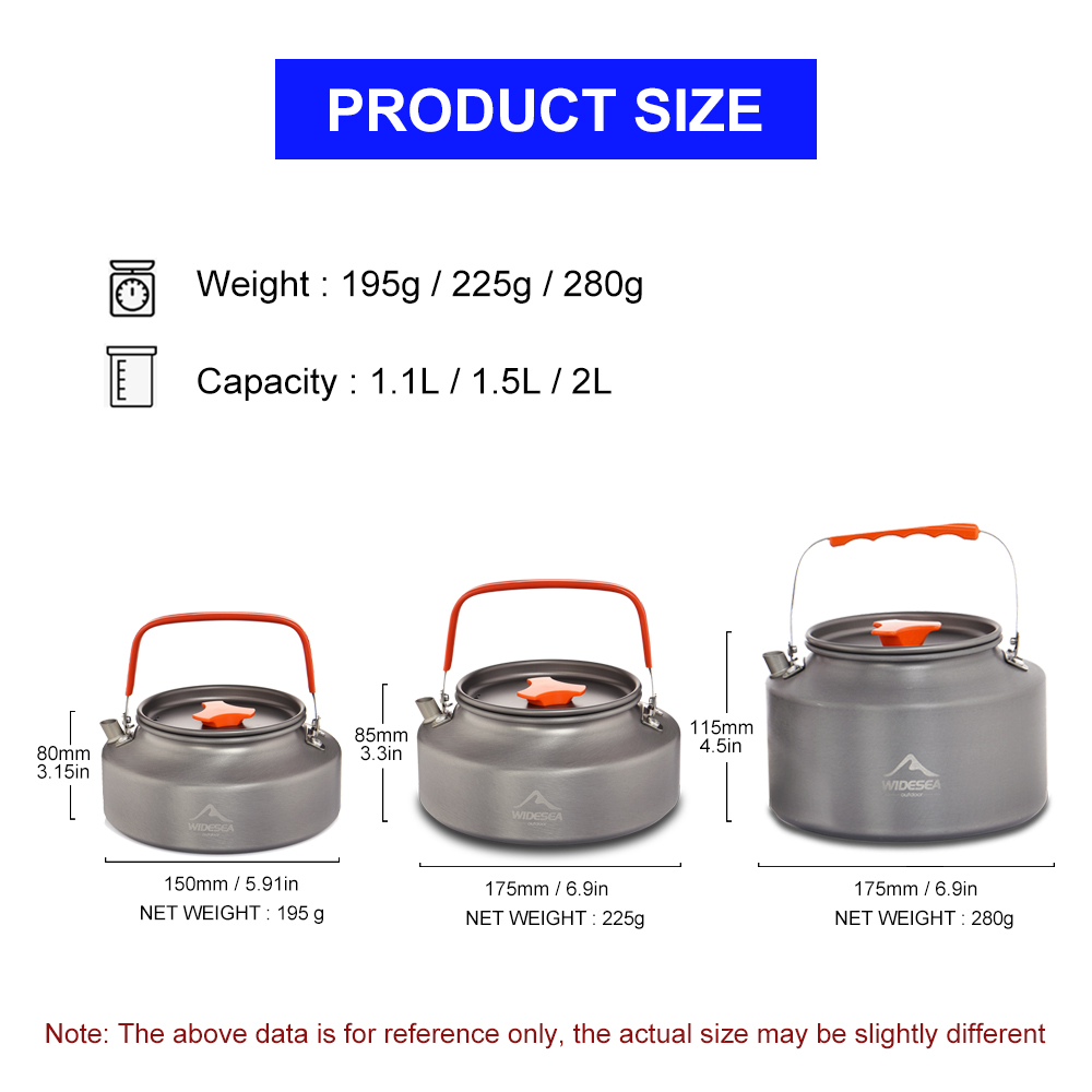Widesea 1.1L 2L1.5L Camping Wa - Camping Cooking Meals review and price