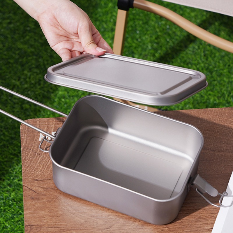 800/1200ml Lunch Box 304 Stain - Mess Kit Titanium review and price