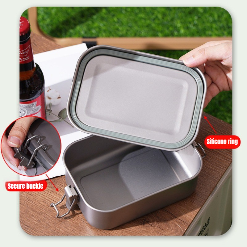 800/1200ml Lunch Box 304 Stain - Mess Kit Titanium review and price