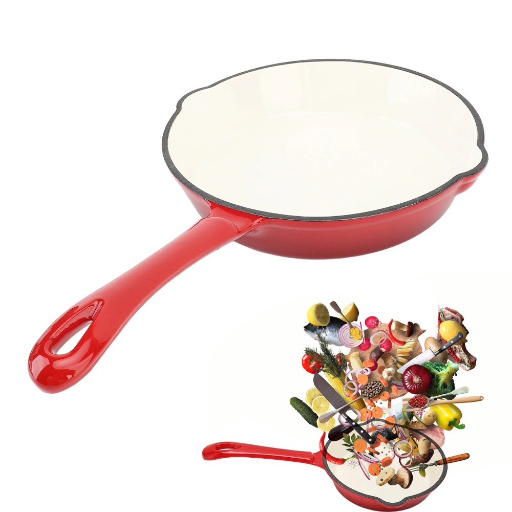 Cast Iron Frying Pan Enameled  - Camping Cooking Without Gas review and price