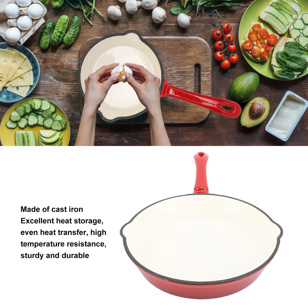 Cast Iron Frying Pan Enameled  - Camping Cooking Without Gas review and price