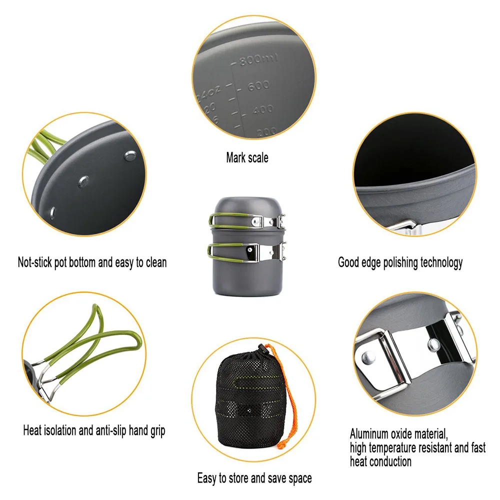 Camping Cookware Mess Kit Ultr - Camping Cooking Tool Set review and price