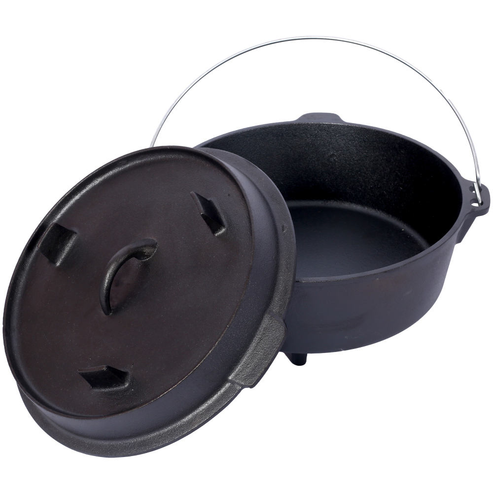 Pre-Seasoned Cast Iron Dutch O - Camping Cooking Cast Iron review and price
