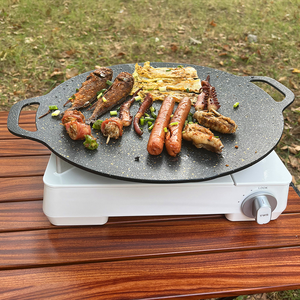 Oil Frying Pan Baking Tray Non - Camping Cooking Without Gas review and price