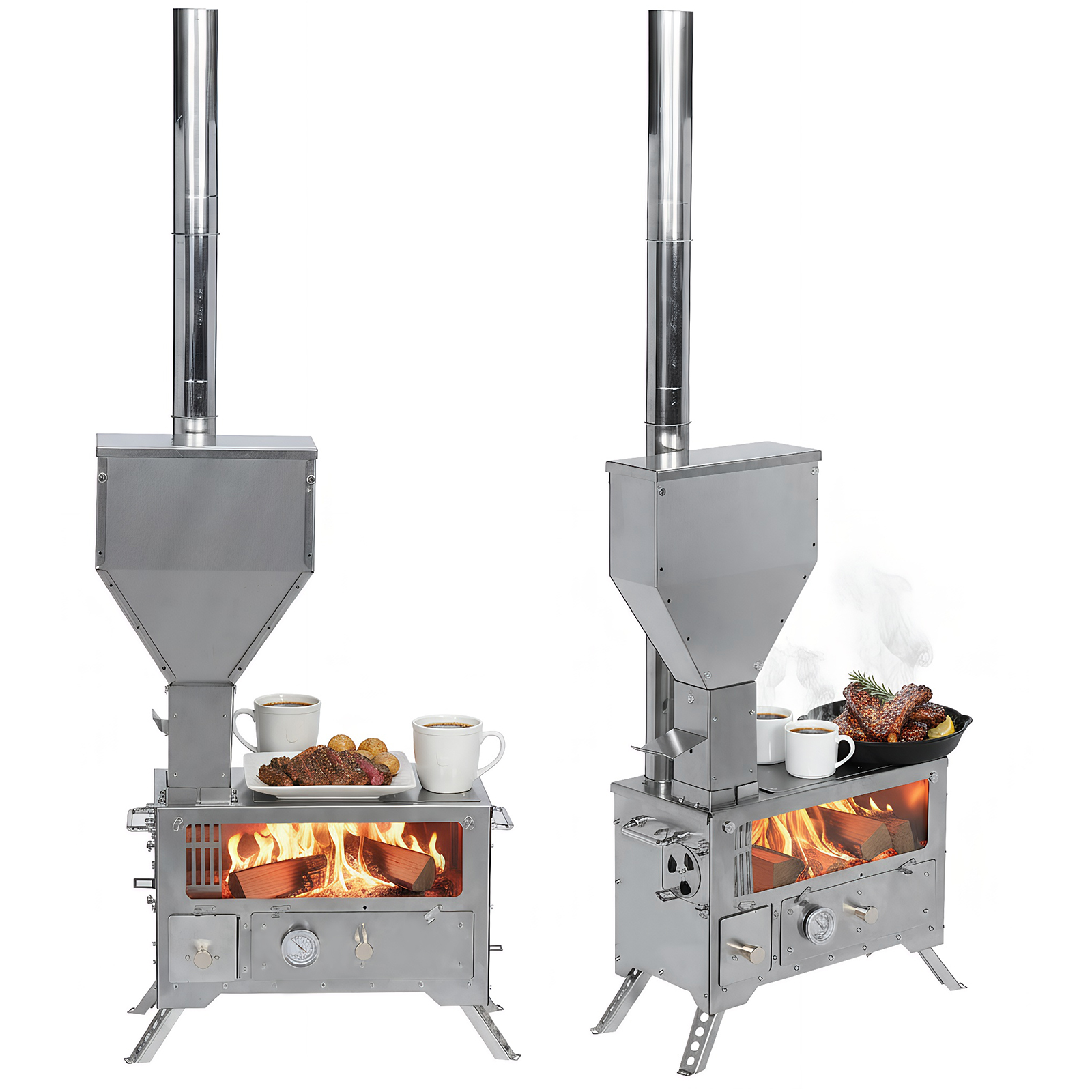 Portable Wood-Burning Camp Sto - Camping Cooking review and price