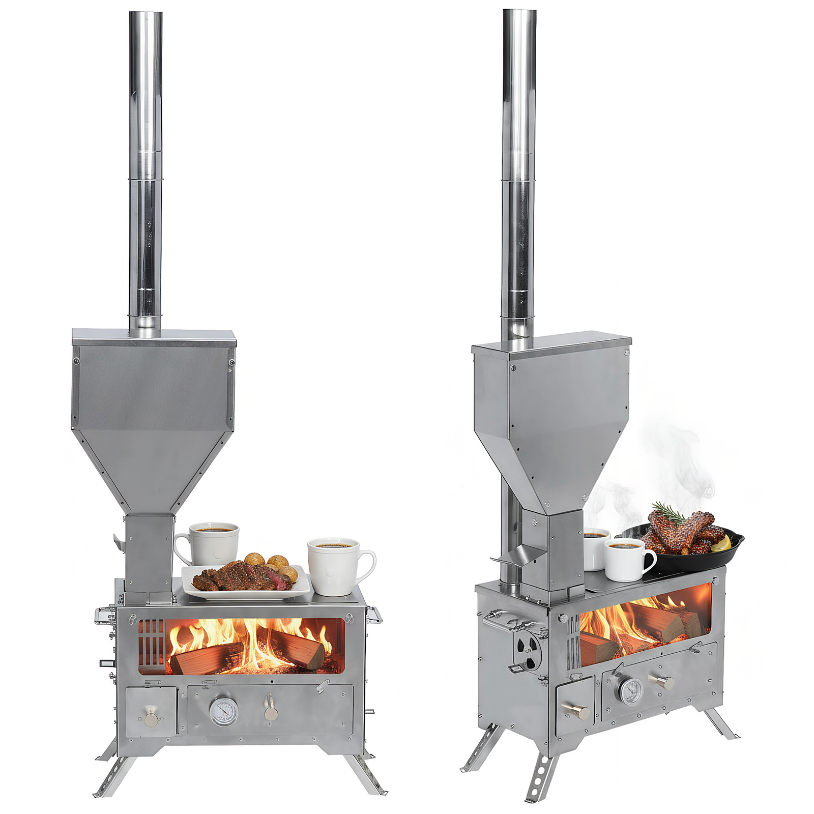Portable Wood-Burning Camp Sto - Camping Cooking review and price