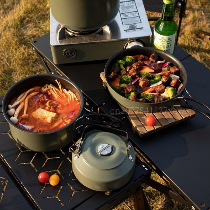 0.9L/1.2L/2.2L/3.5L 4pcs Outdo - Camping Cooking Pot Large review and price