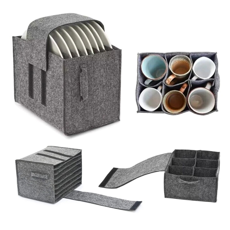 Felt Plate Dish Cup Storage Ba - Camping Cooking Meals review and price