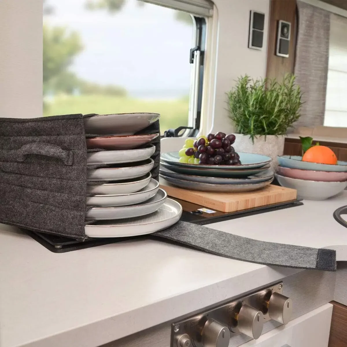 Felt Plate Dish Cup Storage Ba - Camping Cooking Meals review and price
