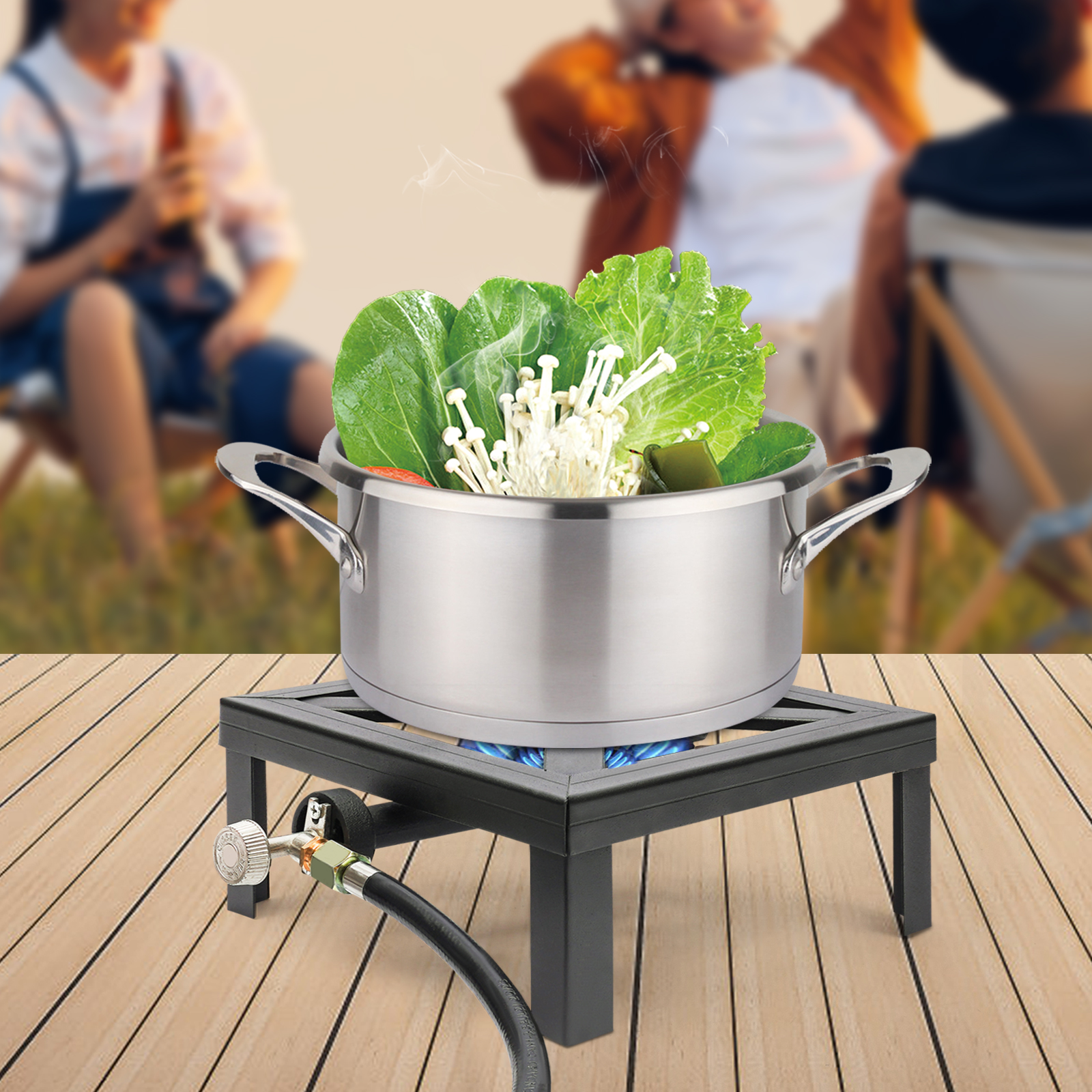 Gas Stove, Portable Outdoor Pr - Camping Cooking Cast Iron review and price