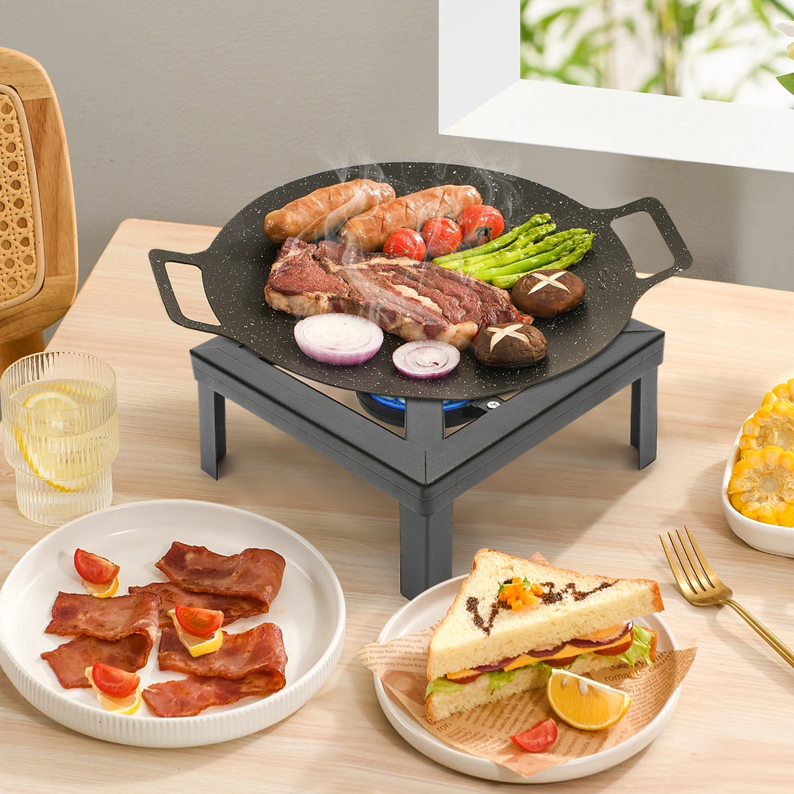 Gas Stove, Portable Outdoor Pr - Camping Cooking Cast Iron review and price