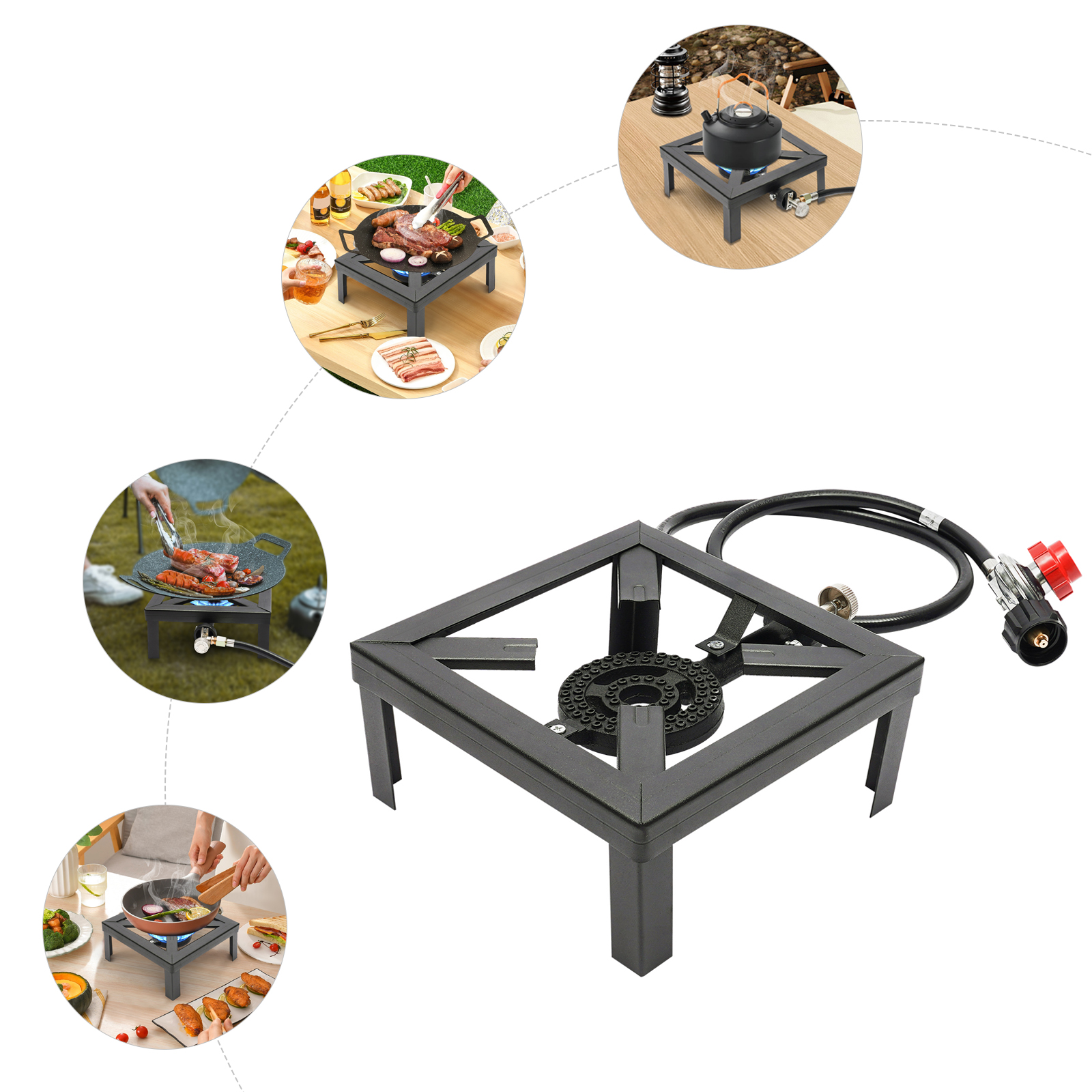 Gas Stove, Portable Outdoor Pr - Camping Cooking Cast Iron review and price