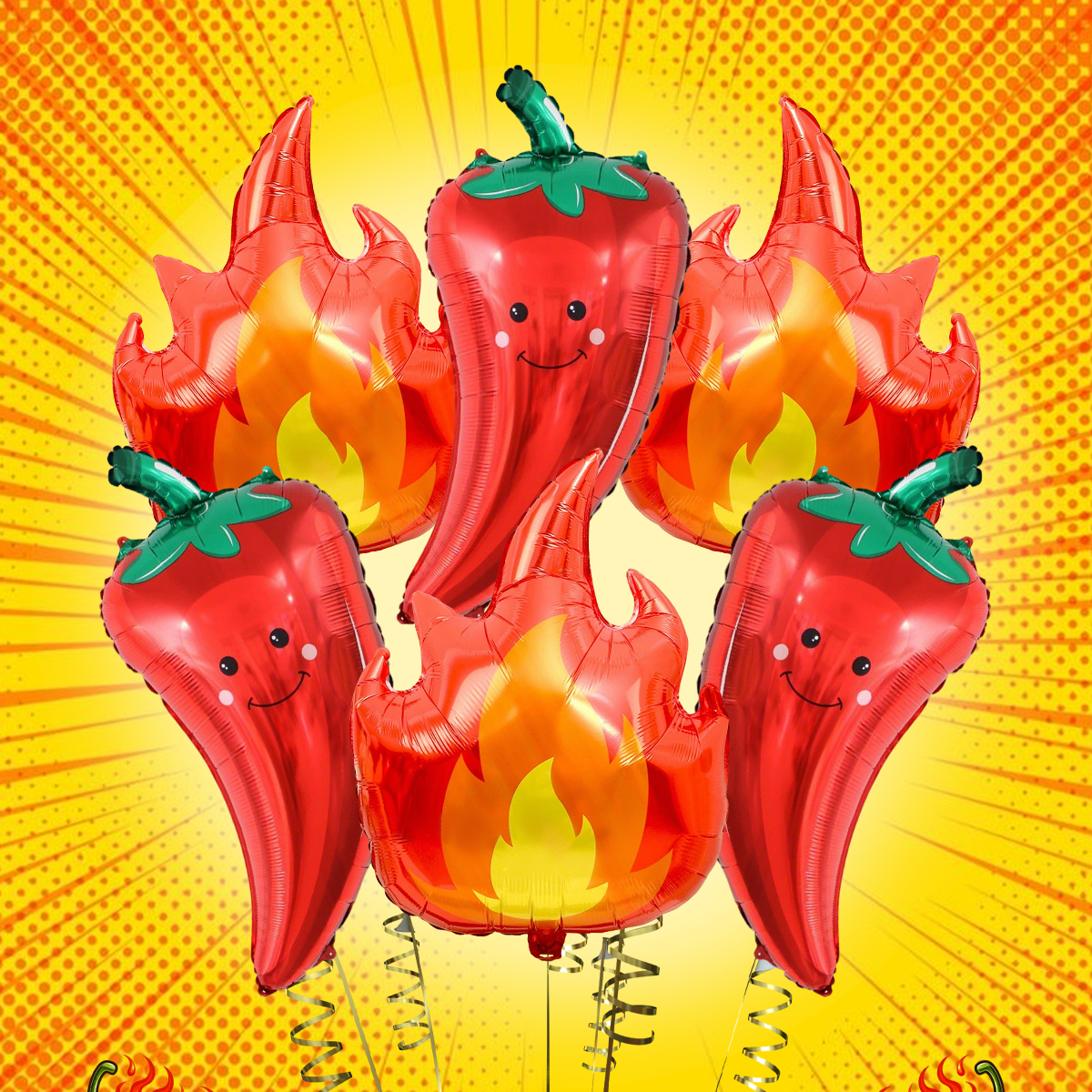6pcs Pepper Flame Chili Flame  - Camping Cooking Tool Set review and price