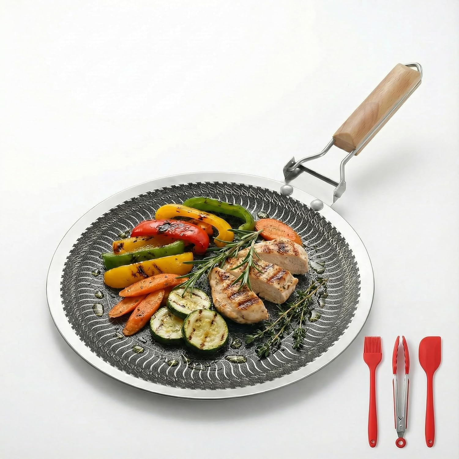 34/38cm Round Stainless Steel  - Camping Cooking Without Gas review and price