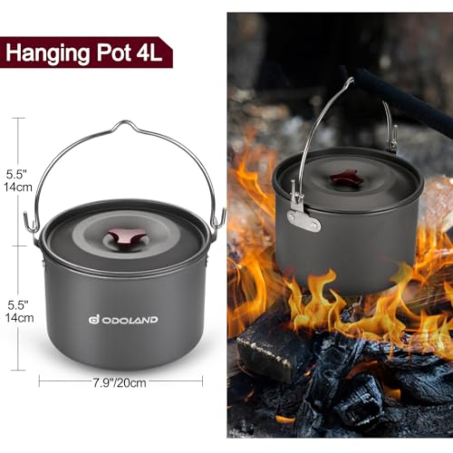22pcs Camping Cookware Mess Ki - Camping Cooking Pot Large review and price
