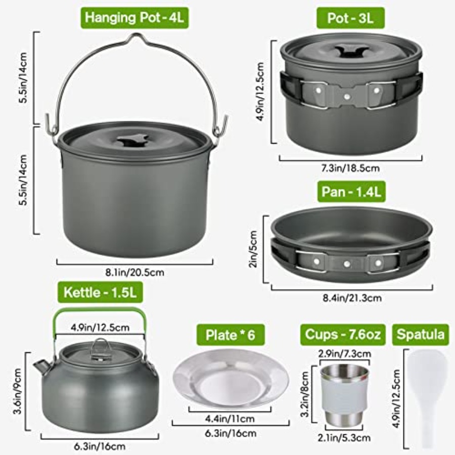MEETSUN Camping Cookware Set - - Camping Cooking review and price