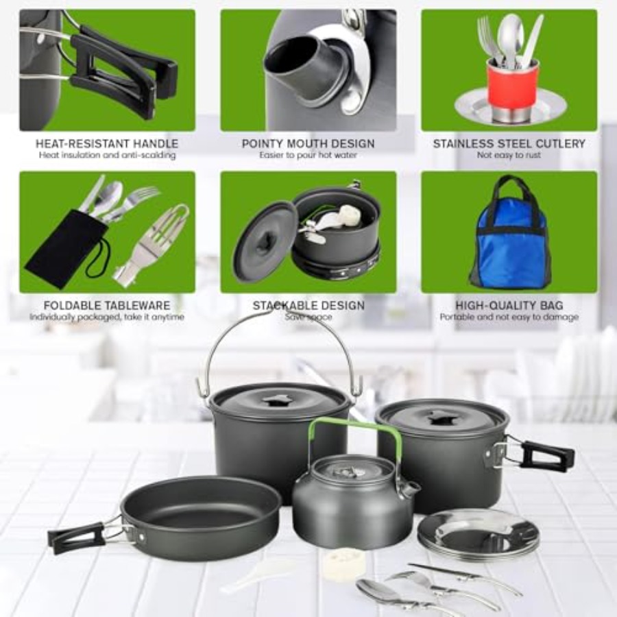 MEETSUN Camping Cookware Set - - Camping Cooking review and price