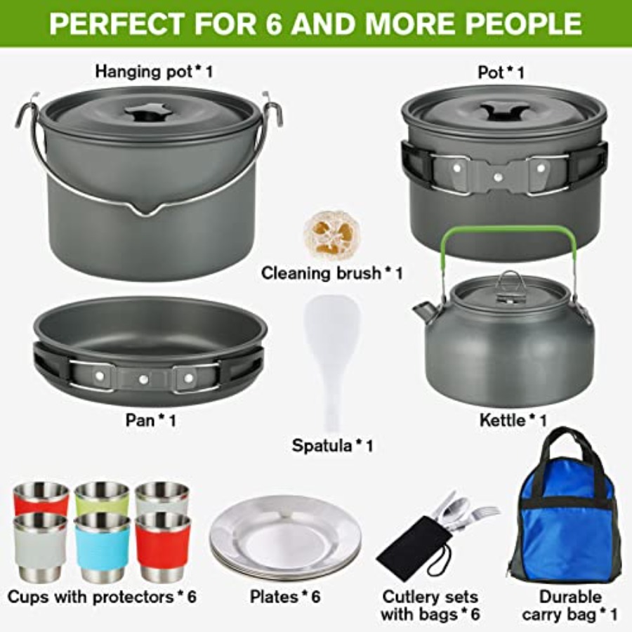 MEETSUN Camping Cookware Set - - Camping Cooking review and price
