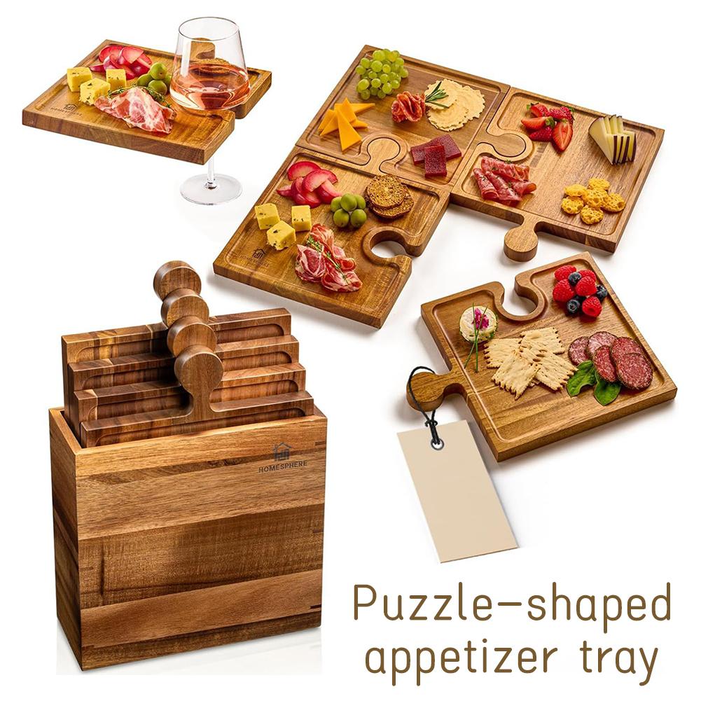 Wooden Puzzle Shaped Appetizer - Camping Cooking Tool Set review and price