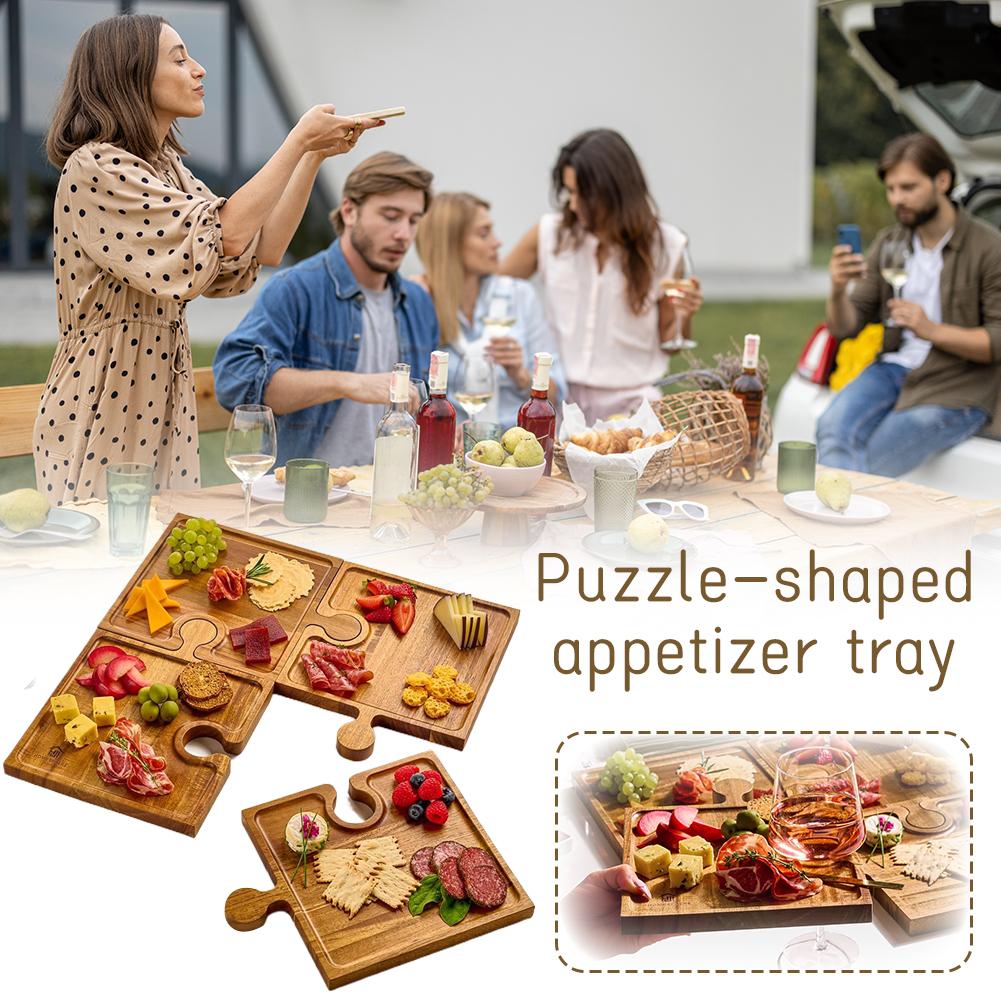 Wooden Puzzle Shaped Appetizer - Camping Cooking Tool Set review and price