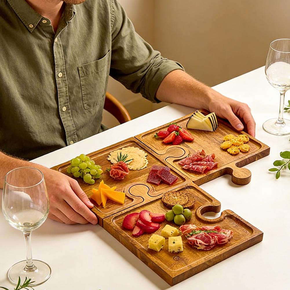 Wooden Puzzle Shaped Appetizer - Camping Cooking Tool Set review and price