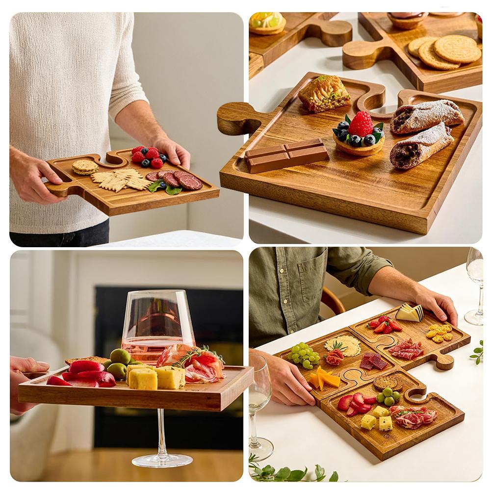 Wooden Puzzle Shaped Appetizer - Camping Cooking Tool Set review and price