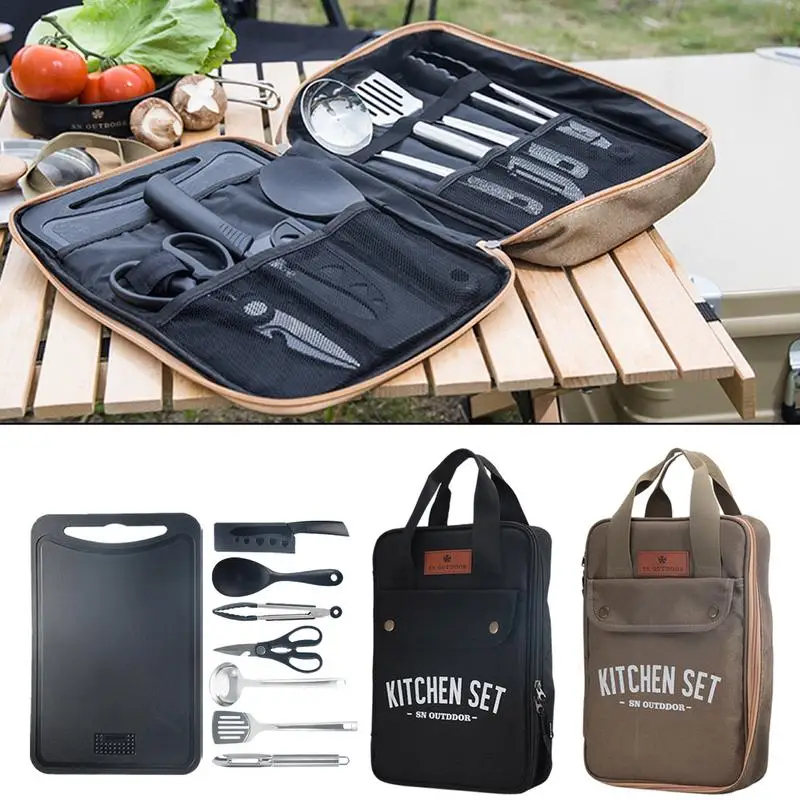 8pcs Camping Kitchen Cookware  - Camping Cooking All In One review and price