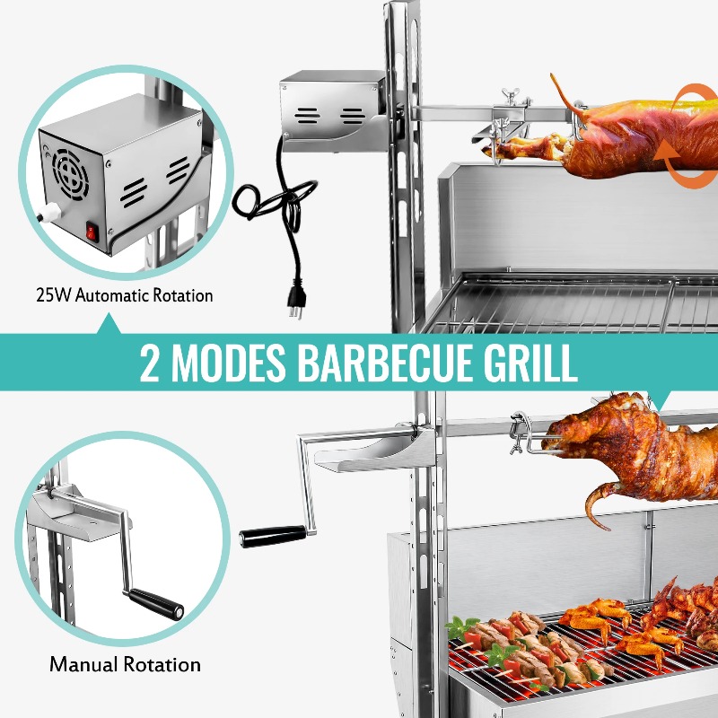 2-in-1 Barbecue Grill Roaster  - Camping Cooking Equipment Electric review and price