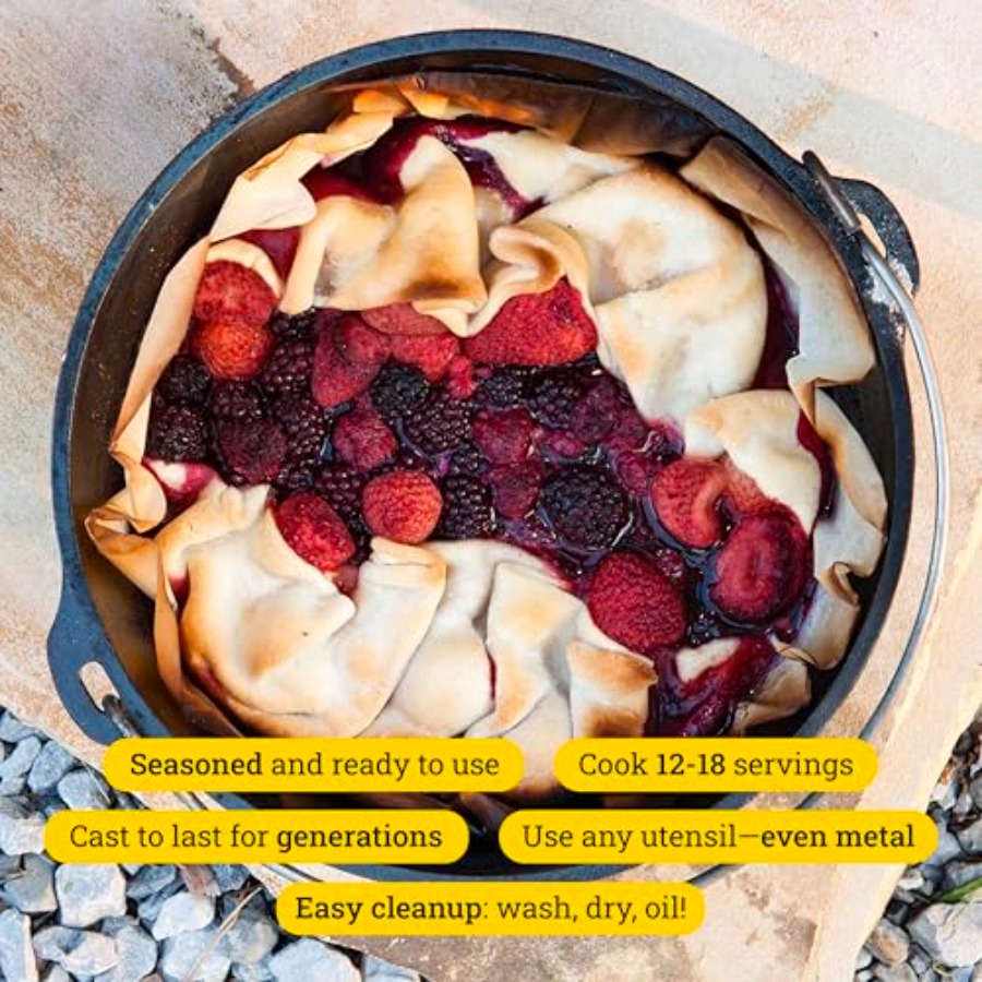 6Quart PreSeasoned Cast Iron C - Camping Cooking Cast Iron review and price