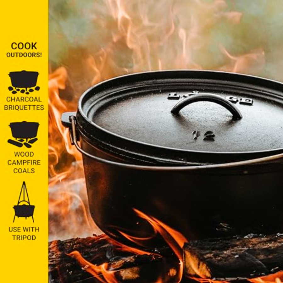 6Quart PreSeasoned Cast Iron C - Camping Cooking Cast Iron review and price
