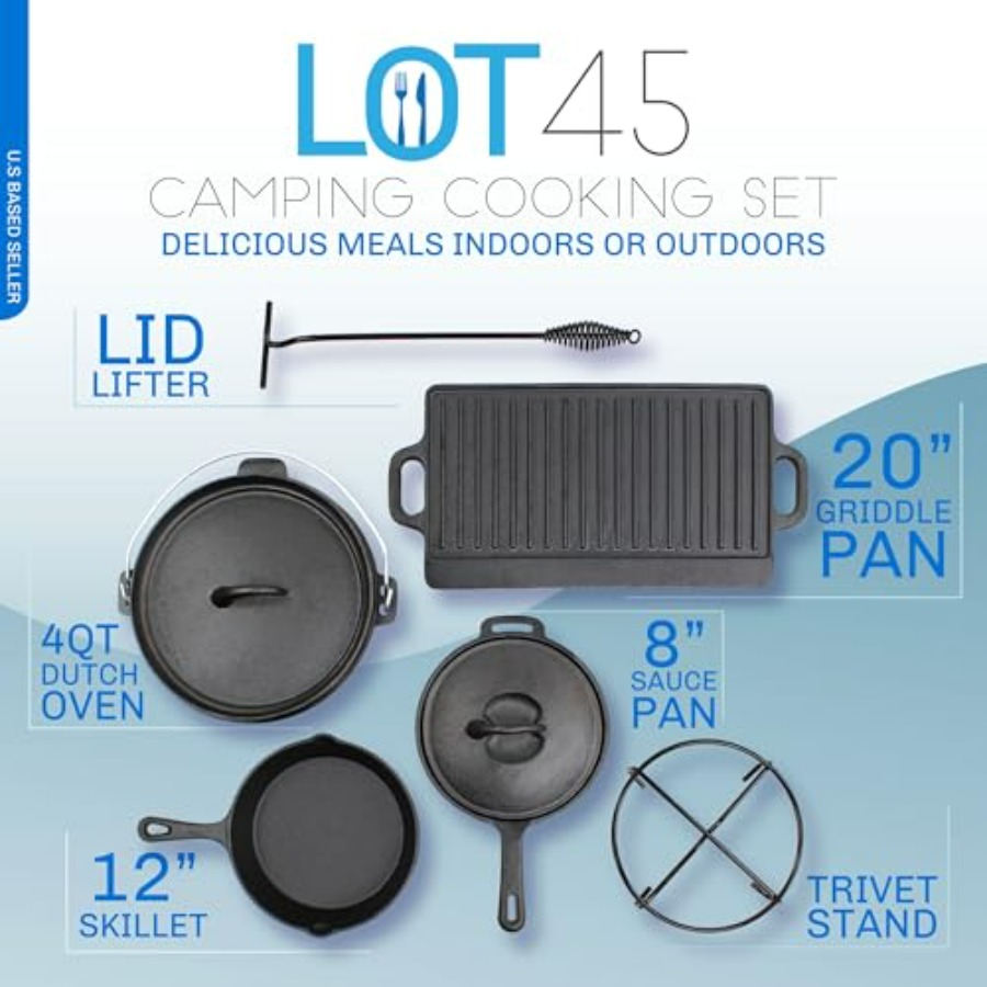 Pre-Seasoned Dutch Oven Campin - Camping Cooking Cast Iron review and price
