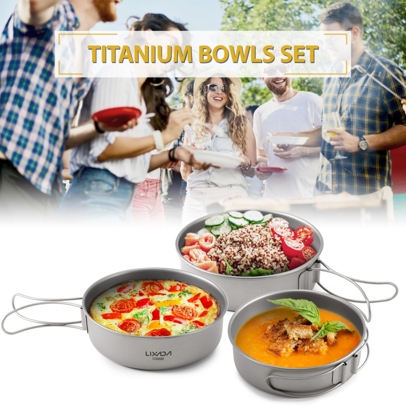 Lixada Titanium Bowls Ultralig - Mess Kit Titanium review and price