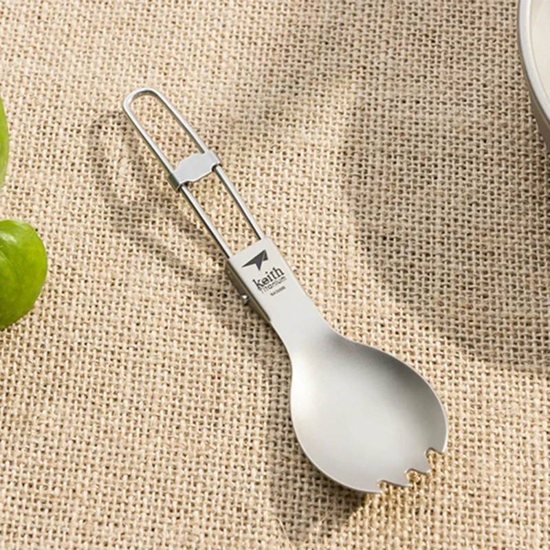 Keith Titanium Spork Foldable  - Camping Cooking Meals review and price