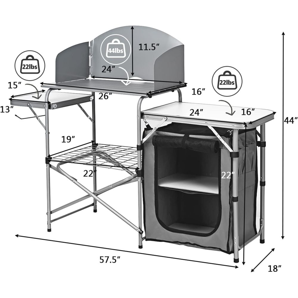 Camping Kitchen Table, Portabl - Camping Cooking review and price