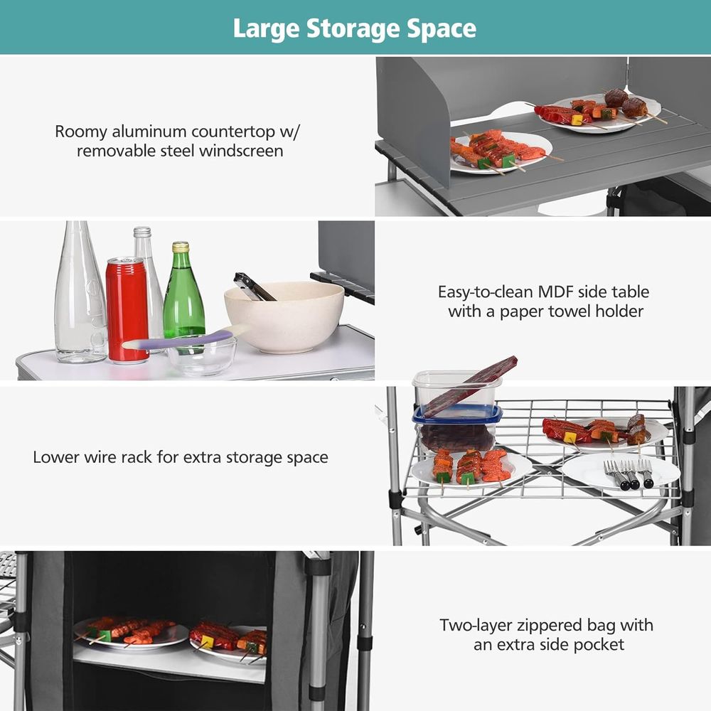 Camping Kitchen Table, Portabl - Camping Cooking review and price