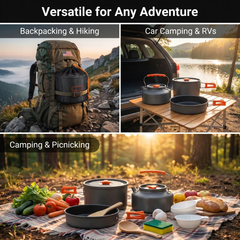 Camping Cookware Set Outdoor P - Camping Cooking All In One review and price