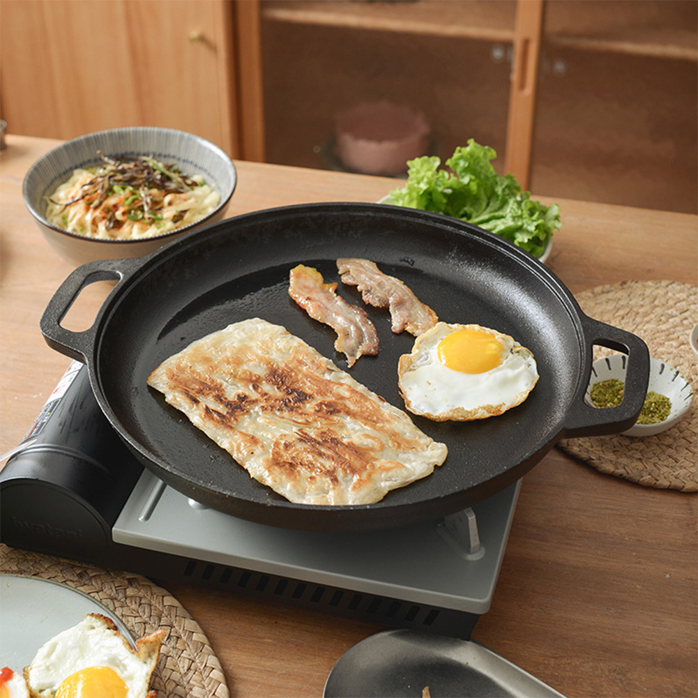 Cast Iron Skillet Pan with Dua - Camping Cooking Without Gas review and price